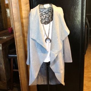 Gray cardigan/jacket-Sz M,95% polyester & 5% spand